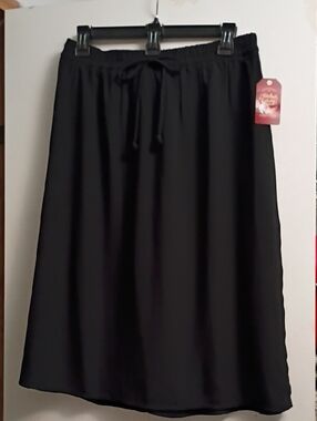 Faded Glory Black A-Line Drawstring Skirt